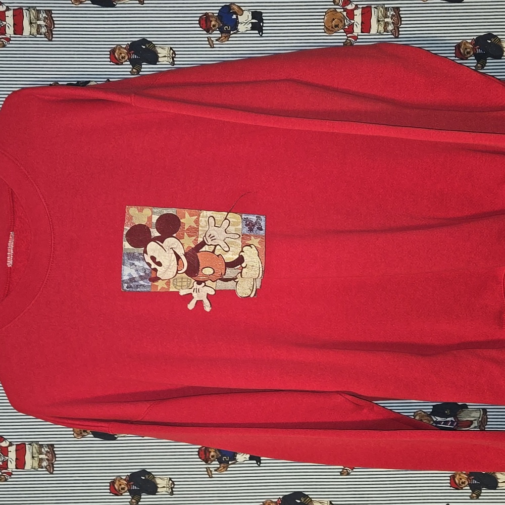 Vintage 90s Mickey Sweatshirt Red